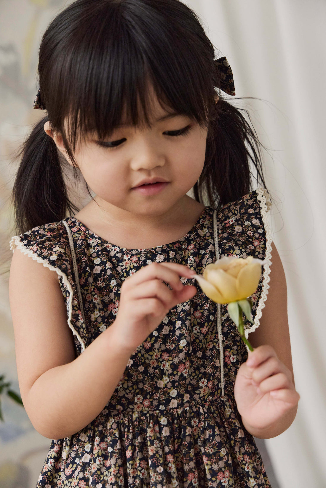 Organic Cotton Helene Dress - Luca Floral Childrens Dress from Jamie Kay USA