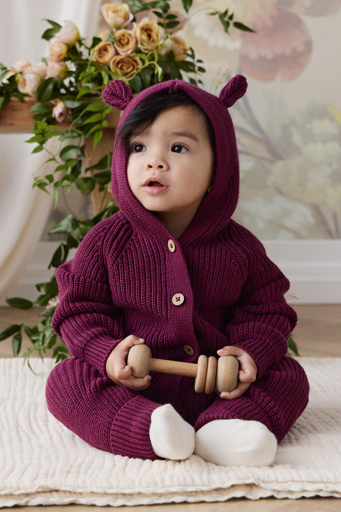Bear Onepiece - Sweet Mulberry Childrens Onepiece from Jamie Kay USA