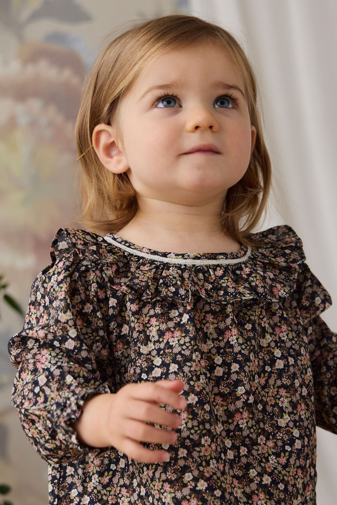Organic Cotton Leonie Top - Luca Floral Childrens Top from Jamie Kay USA