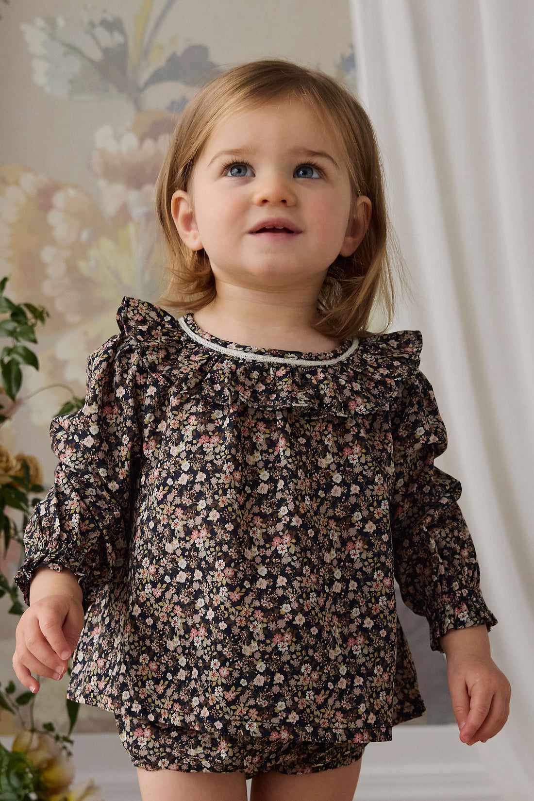 Organic Cotton Leonie Top - Luca Floral Childrens Top from Jamie Kay USA