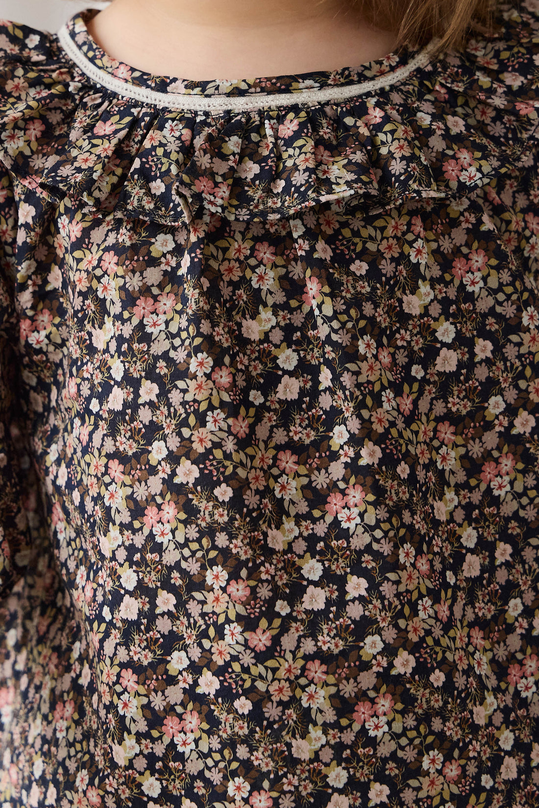 Organic Cotton Leonie Top - Luca Floral Childrens Top from Jamie Kay USA