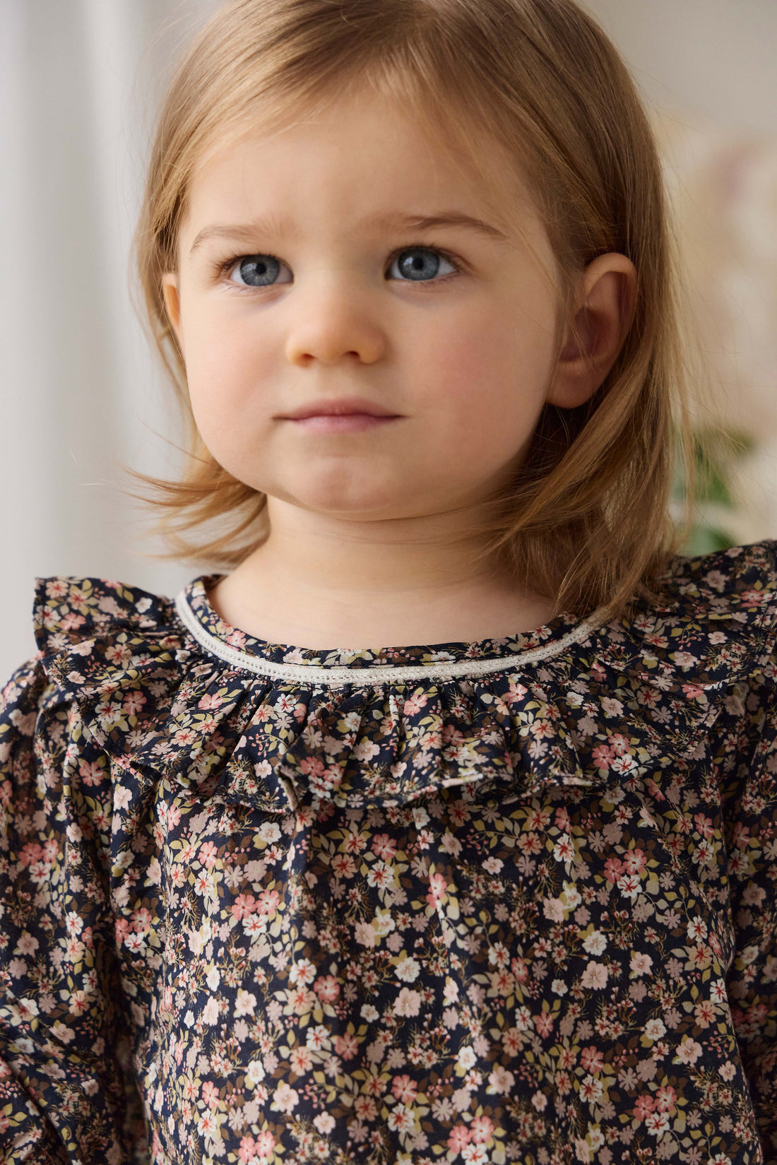 Organic Cotton Leonie Top - Luca Floral Childrens Top from Jamie Kay USA