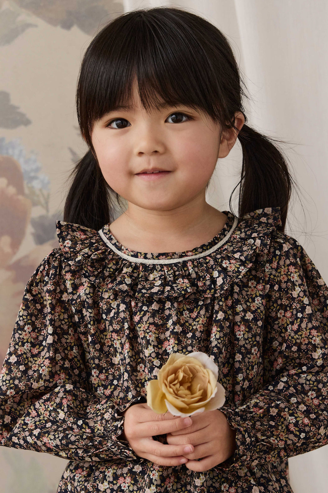 Organic Cotton Leonie Top - Luca Floral Childrens Top from Jamie Kay USA