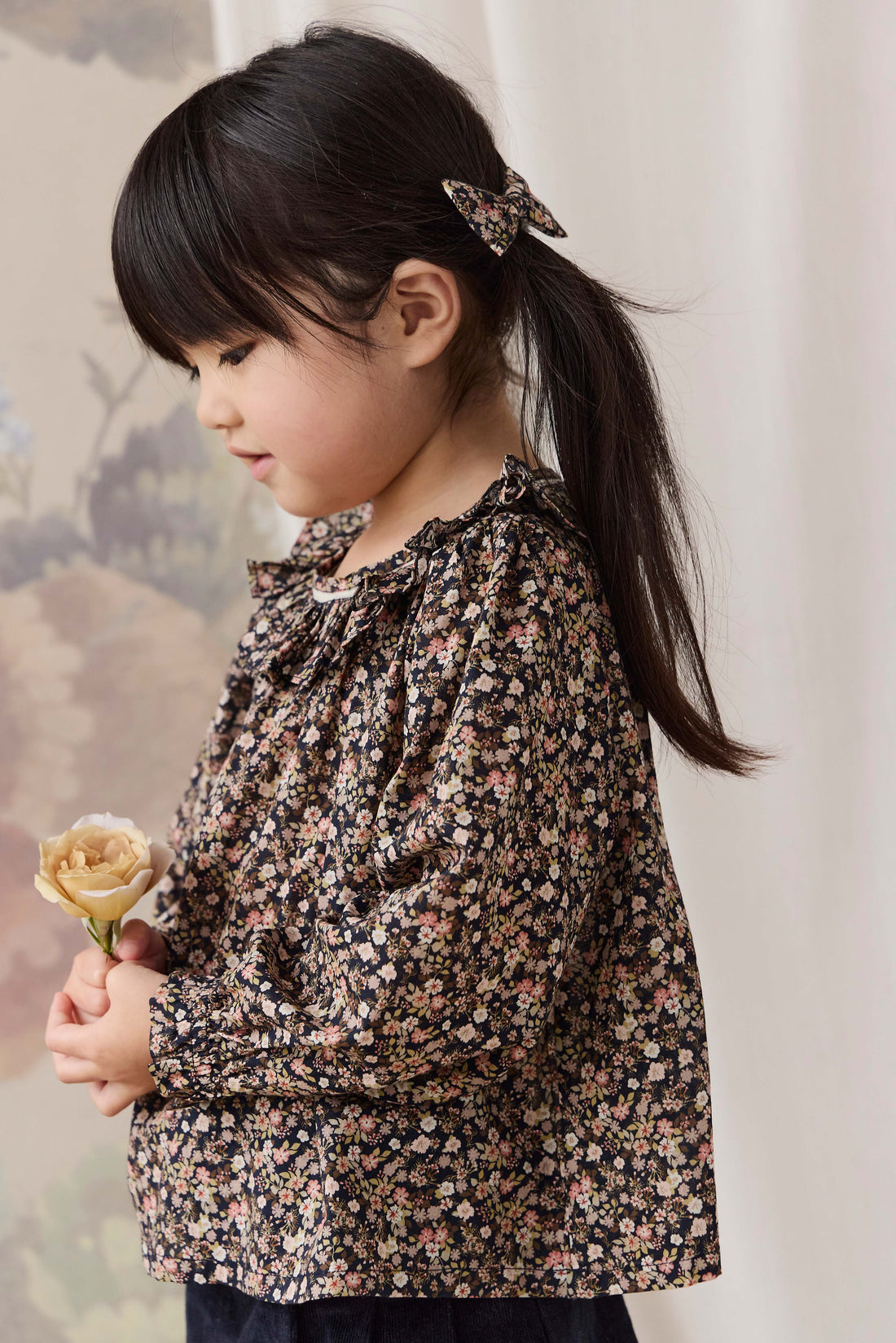 Organic Cotton Leonie Top - Luca Floral Childrens Top from Jamie Kay USA