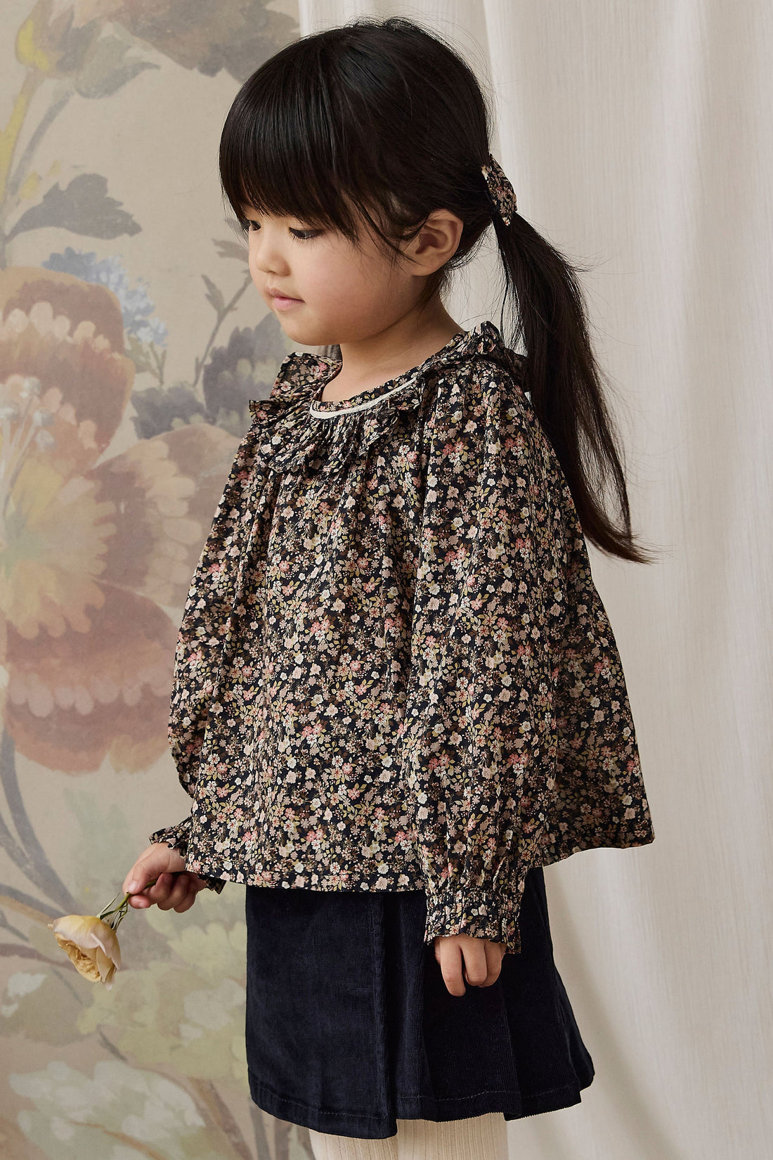 Organic Cotton Leonie Top - Luca Floral Childrens Top from Jamie Kay USA