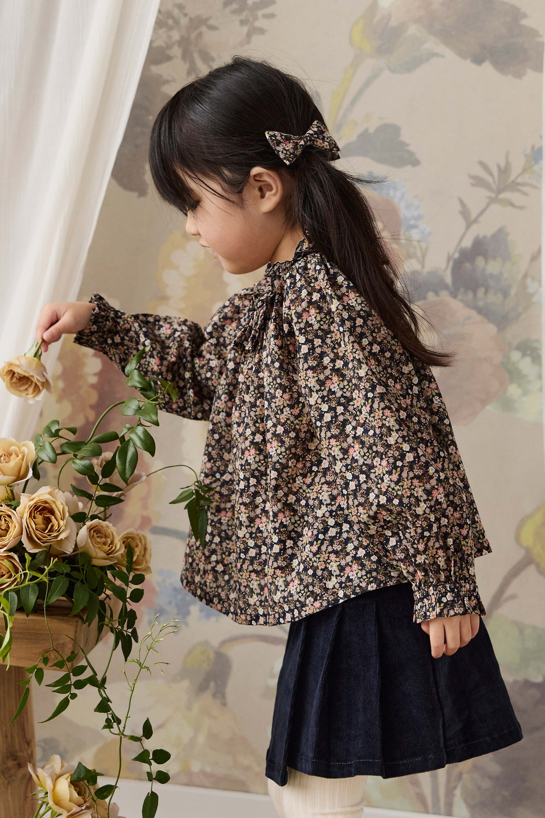Organic Cotton Leonie Top - Luca Floral Childrens Top from Jamie Kay USA
