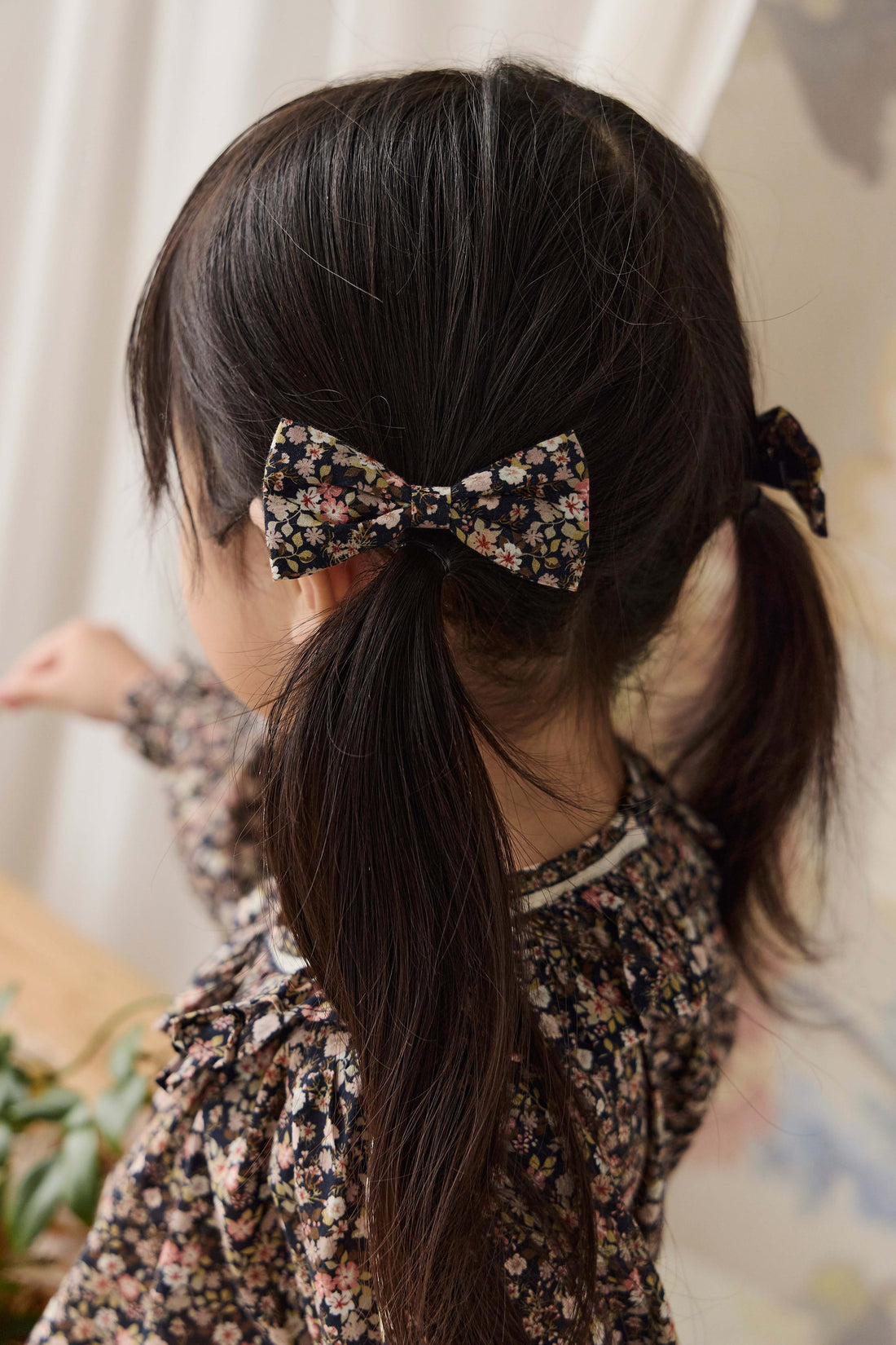Organic Cotton Desiree Bow - Luca Floral Childrens Bow from Jamie Kay USA