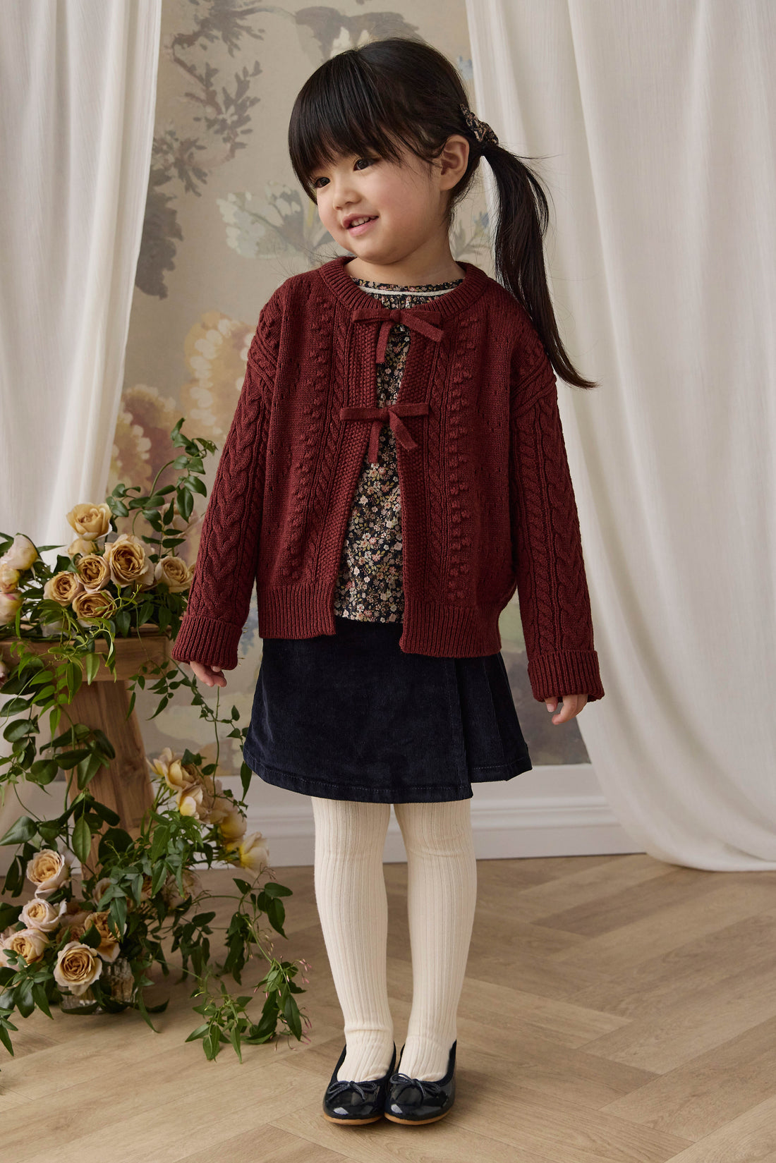 Josephine Knitted Cardigan - Veneer Childrens Cardigan from Jamie Kay USA
