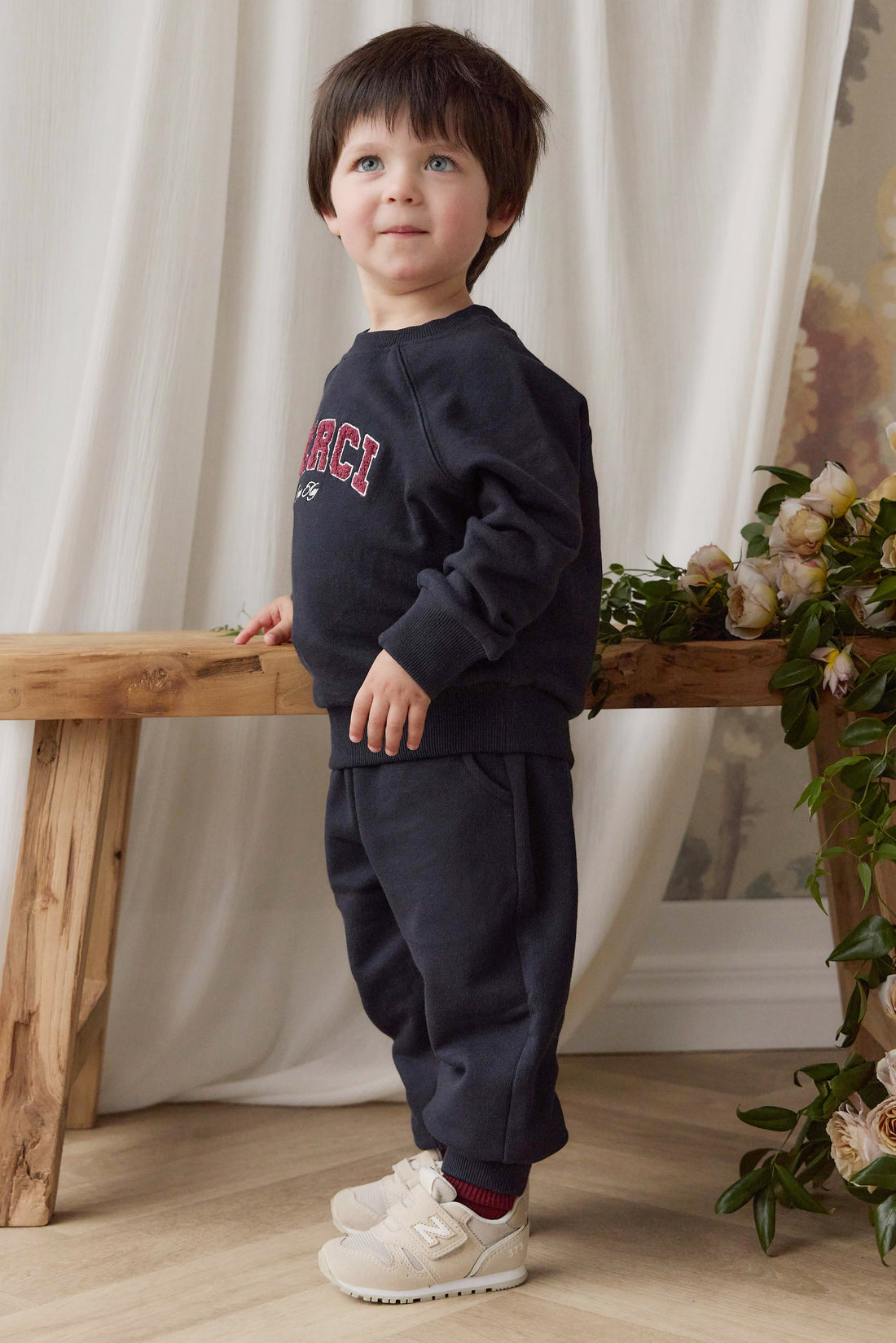 Organic Cotton Nash Track Pant - Maritime Childrens Pants from Jamie Kay USA