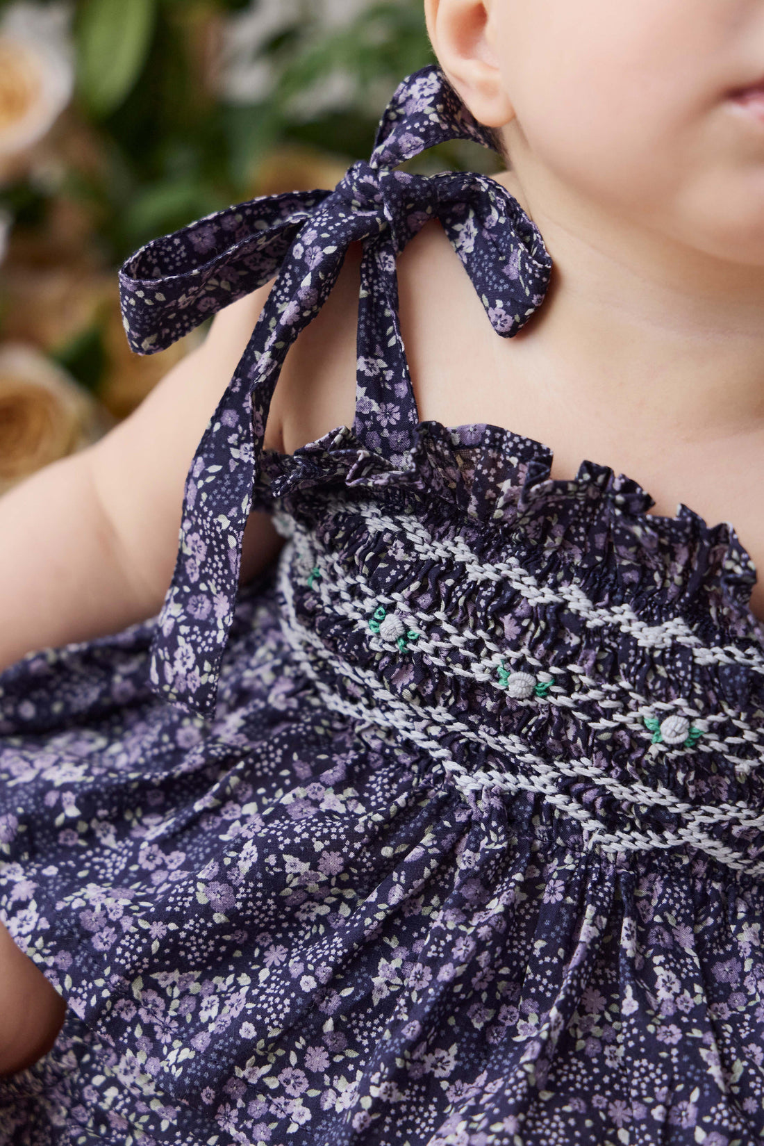 Organic Cotton Carine Top - Violet Floral Childrens Top from Jamie Kay USA