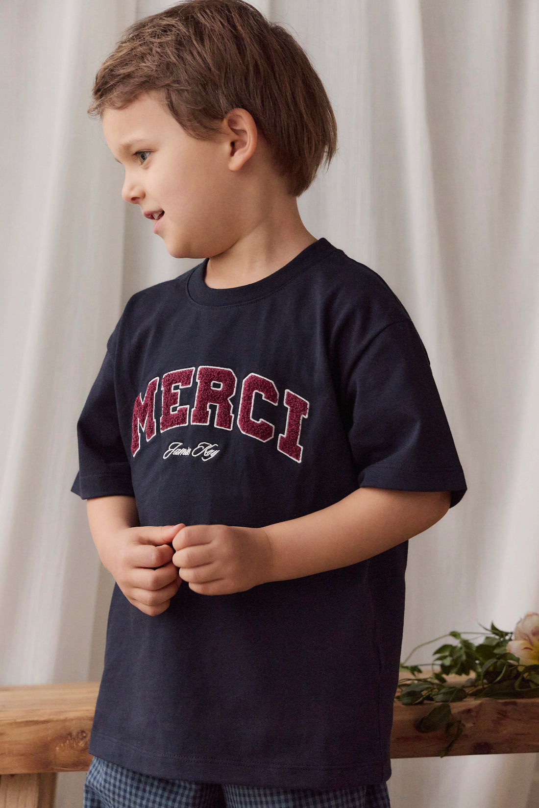 Organic Cotton Bjorn Tee - Maritime Merci Childrens Top from Jamie Kay USA