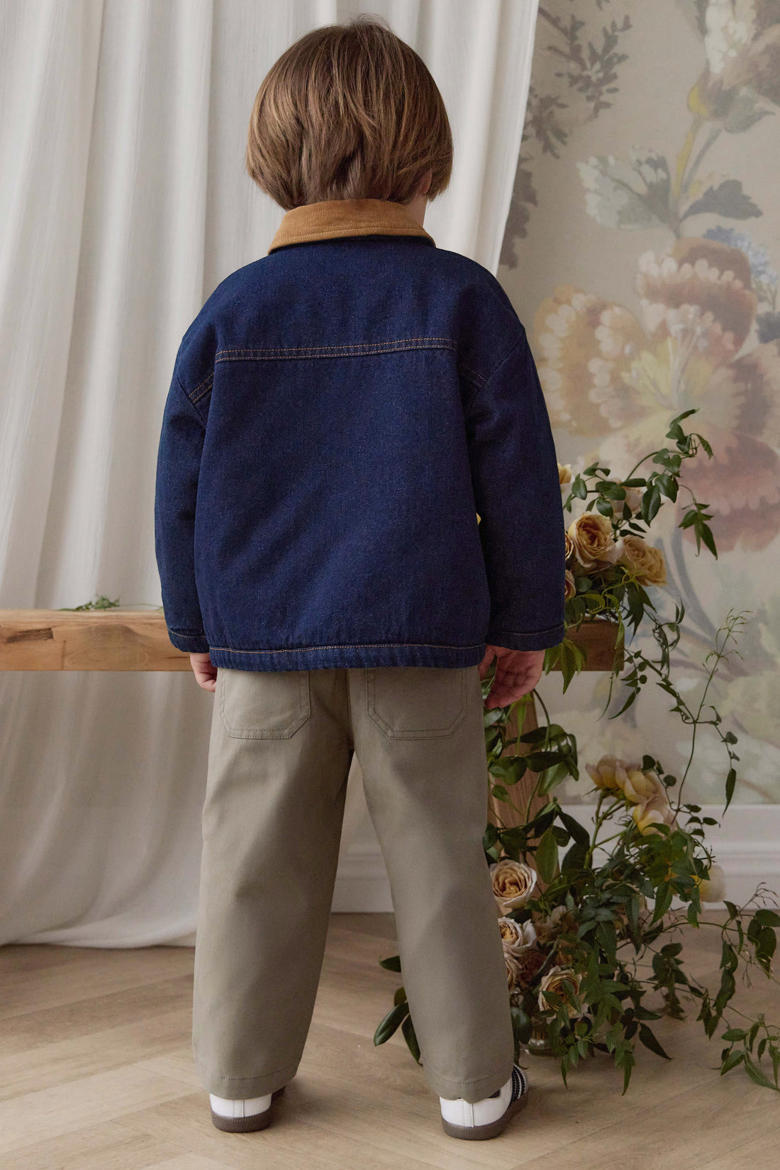 Ezekiel Jacket - Mid Indigo Denim Childrens Jacket from Jamie Kay USA