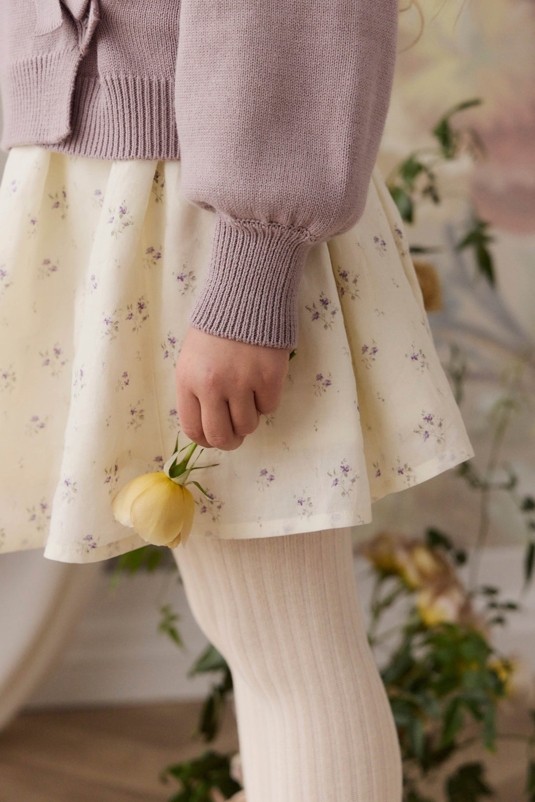 Organic Cotton Cosette Dress - Jade Floral Childrens Dress from Jamie Kay USA
