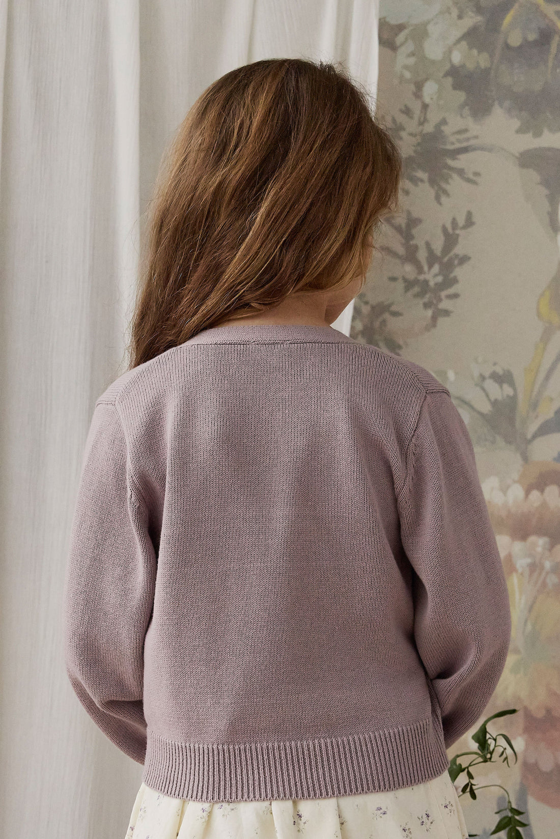 Michaela Knitted Cardigan - Lily Lavender Childrens Cardigan from Jamie Kay USA