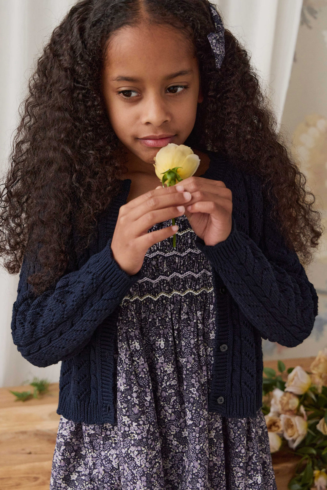 Arabella Knitted Cardigan - Starry Night Childrens Cardigan from Jamie Kay USA