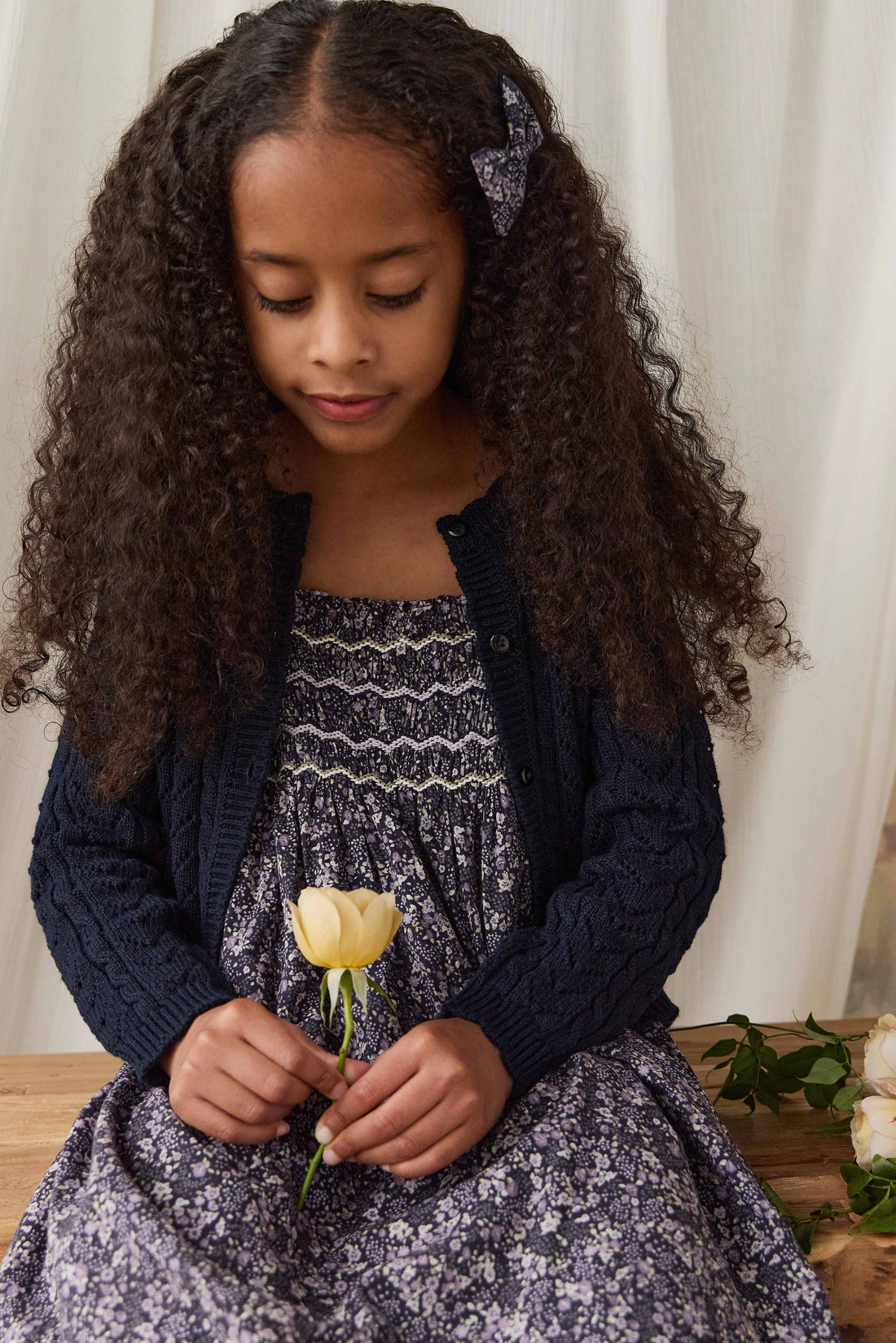Arabella Knitted Cardigan - Starry Night Childrens Cardigan from Jamie Kay USA
