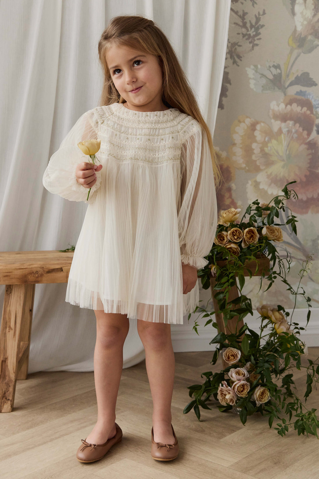 Lydie Tulle Dress - Snow Angel Childrens Dress from Jamie Kay USA