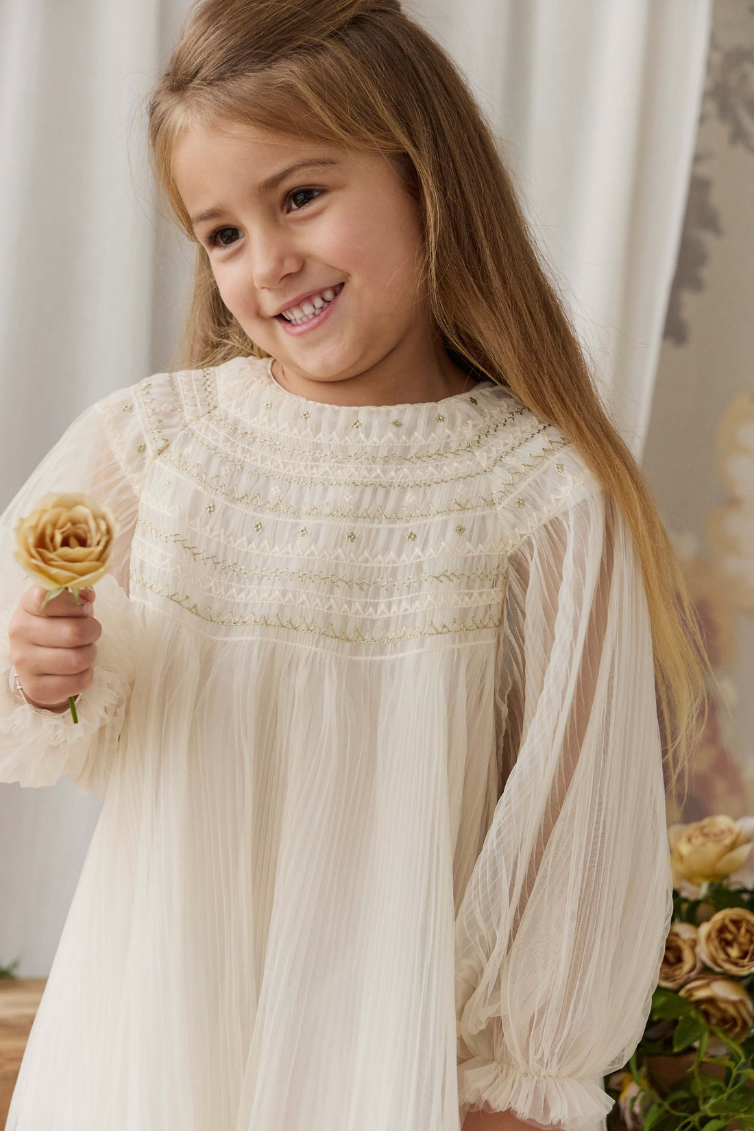 Lydie Tulle Dress - Snow Angel Childrens Dress from Jamie Kay USA