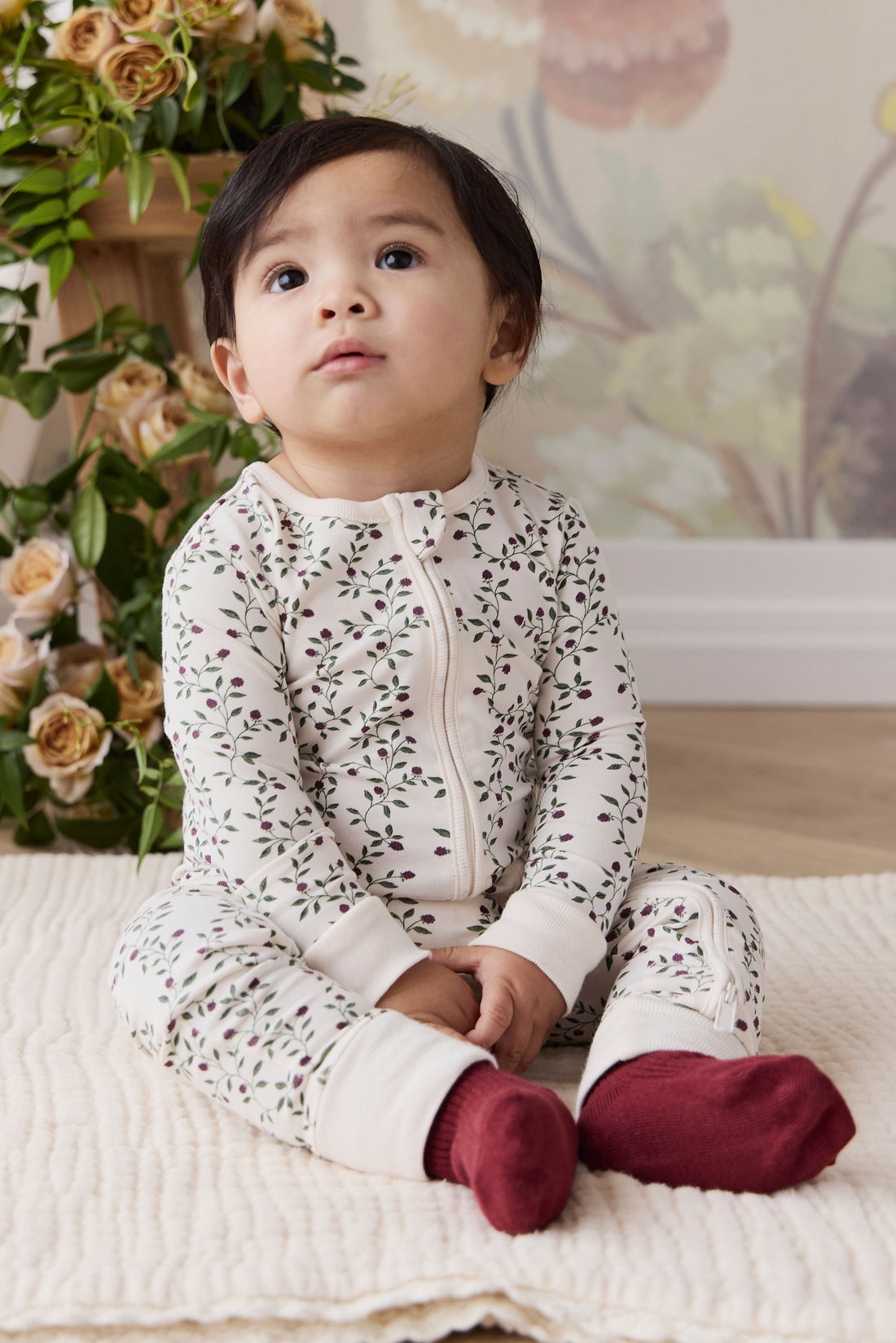 Organic Cotton Jude Onepiece - Mulberries Childrens Onepiece from Jamie Kay USA