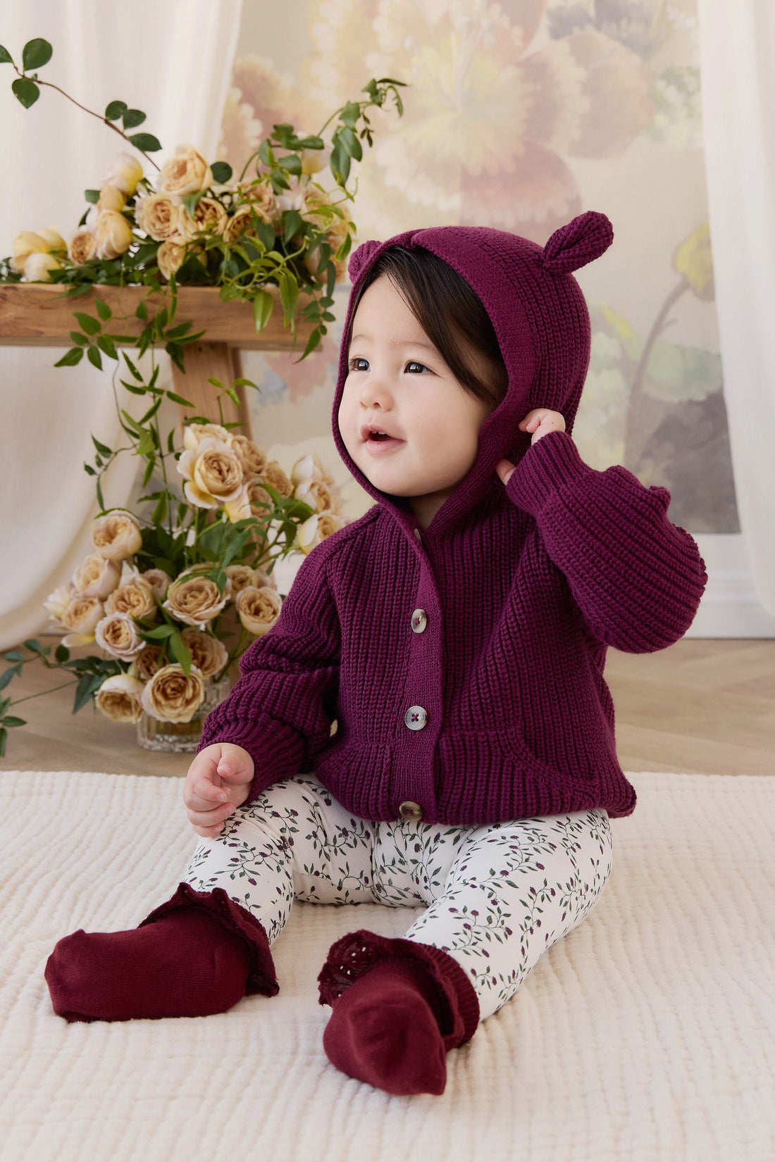 Bear Cardigan - Sweet Mulberry Childrens Cardigan from Jamie Kay USA