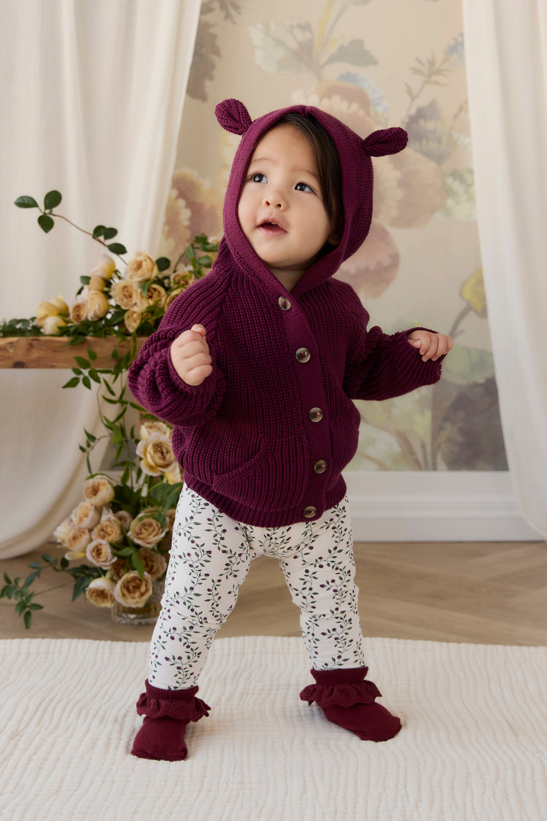 Bear Cardigan - Sweet Mulberry Childrens Cardigan from Jamie Kay USA