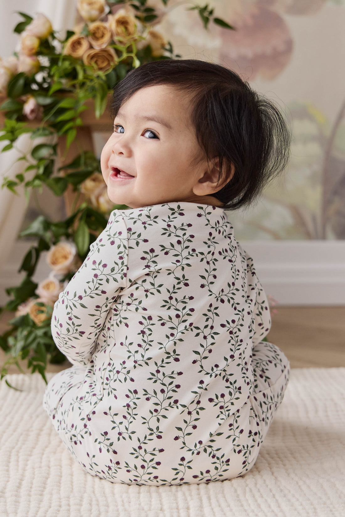 Organic Cotton Jude Onepiece - Mulberries Childrens Onepiece from Jamie Kay USA