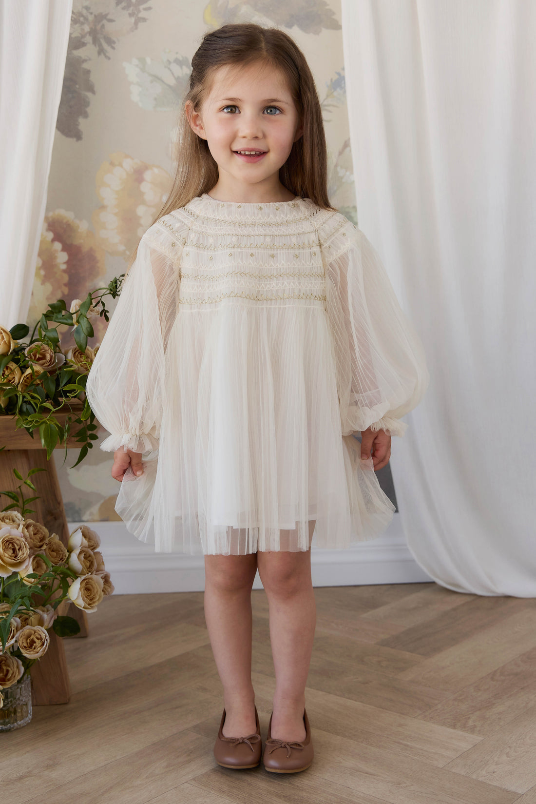 Lydie Tulle Dress - Snow Angel Childrens Dress from Jamie Kay USA