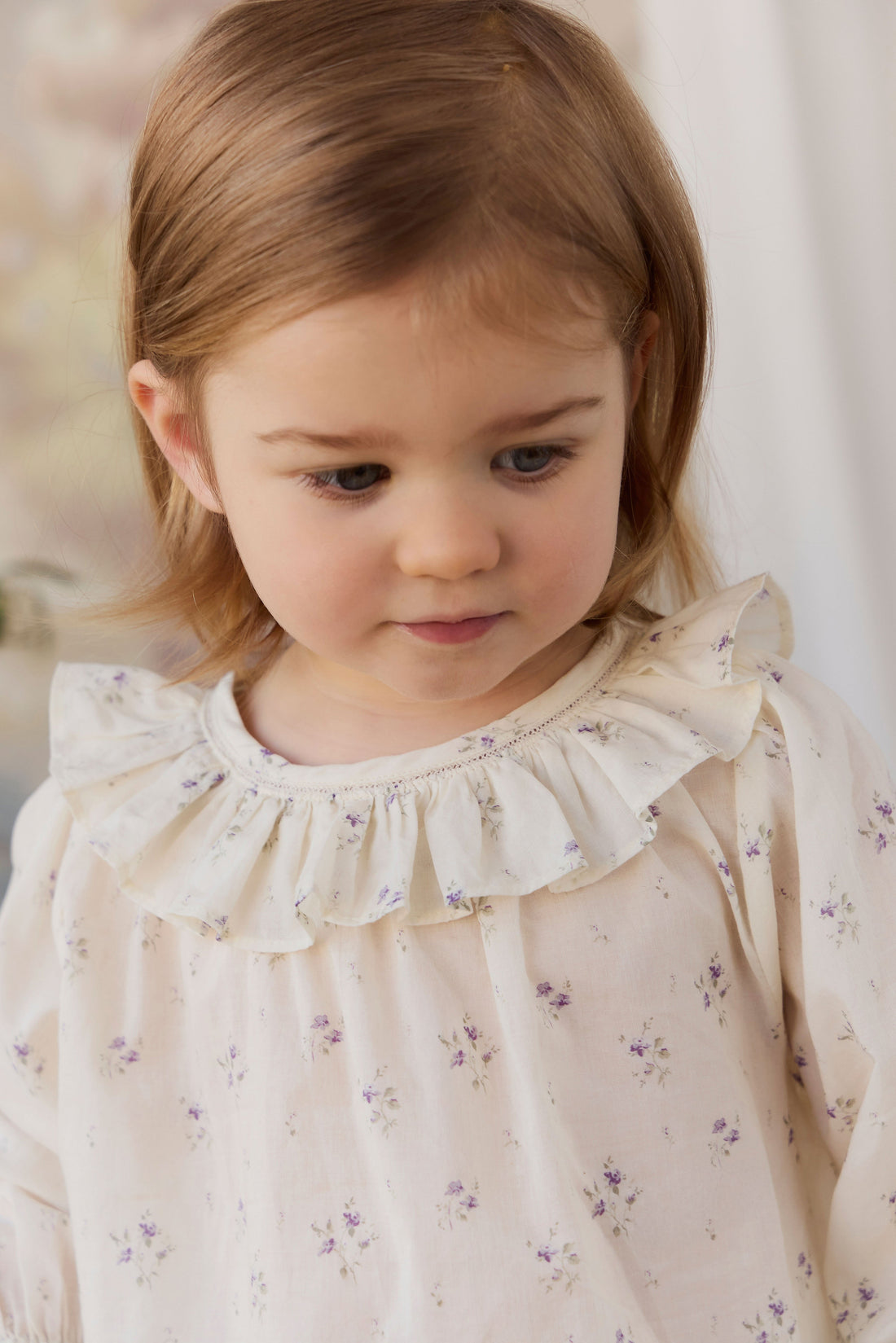 Organic Cotton Leonie Top - Jade Floral Childrens Top from Jamie Kay USA