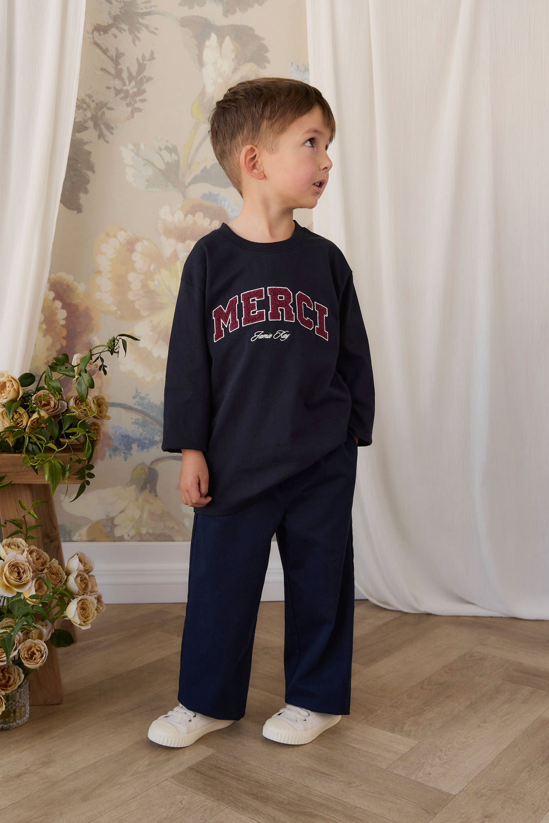 Organic Cotton Marshall Long Sleeve Top - Maritime Merci Childrens Top from Jamie Kay USA