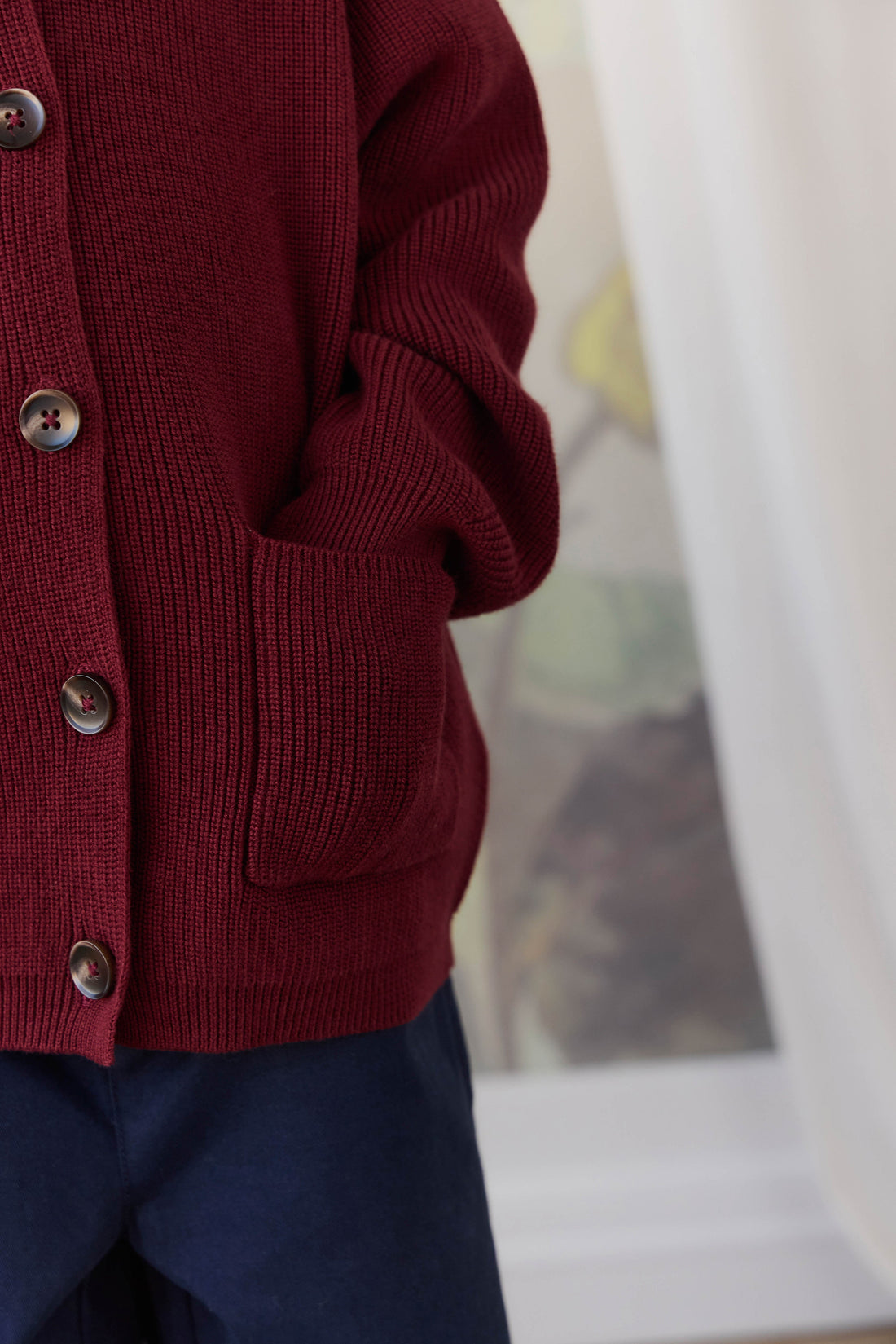 Ford Knit Jacket - Burgundy Childrens Jacket from Jamie Kay USA