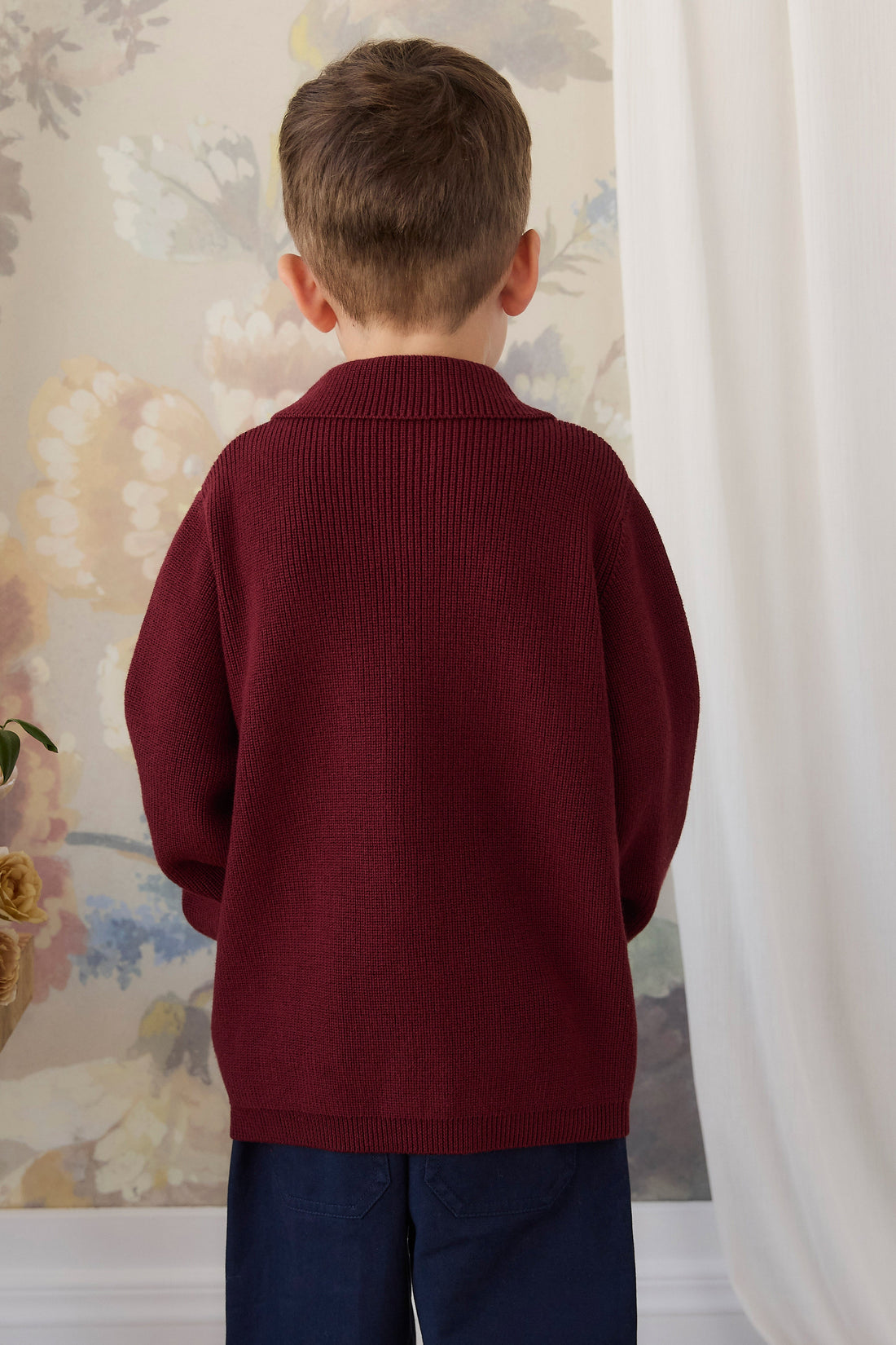 Ford Knit Jacket - Burgundy Childrens Jacket from Jamie Kay USA