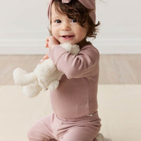 Organic Cotton Modal Everyday Legging - Mauve Shadow Childrens Legging from Jamie Kay USA