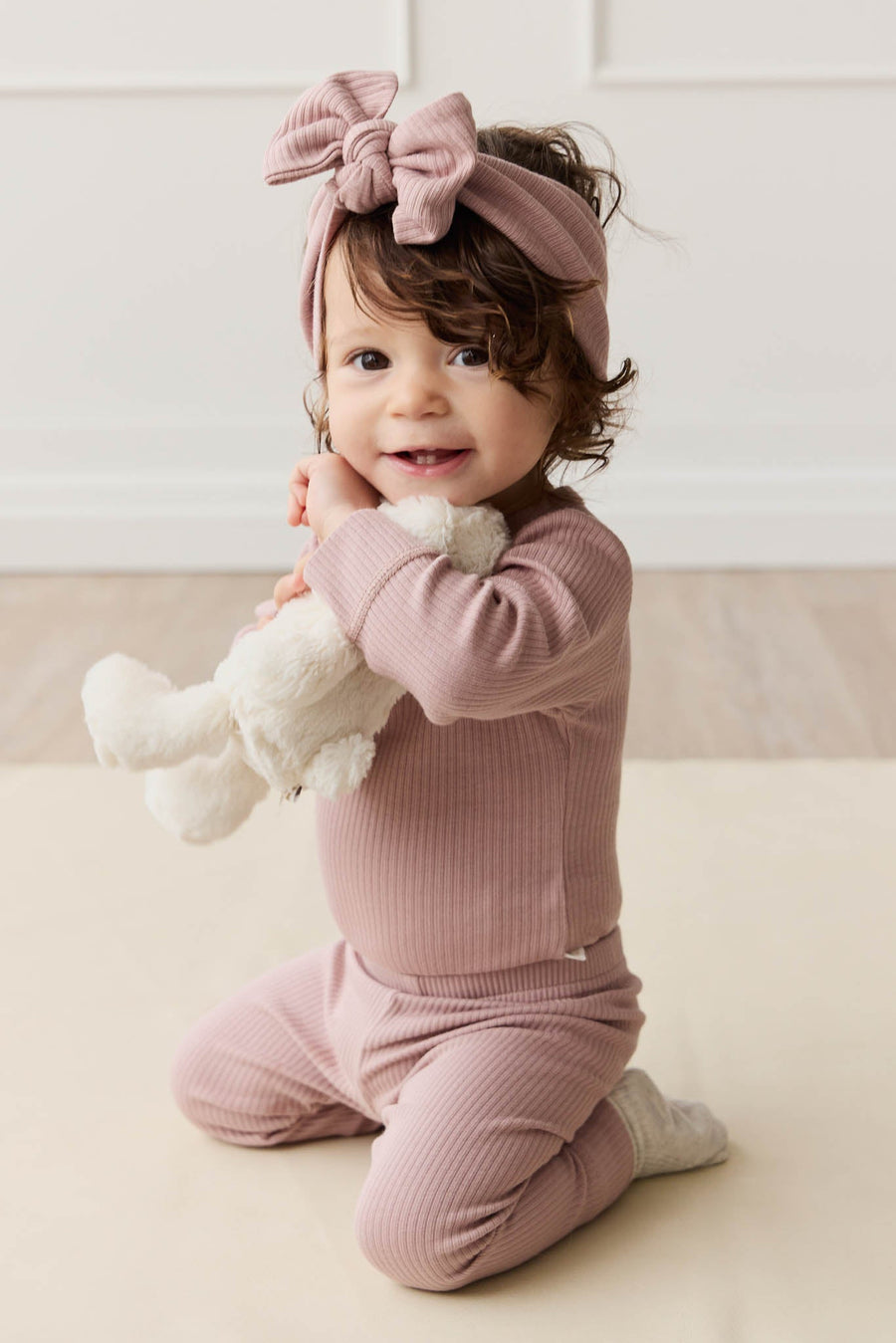 Organic Cotton Modal Everyday Legging - Mauve Shadow Childrens Legging from Jamie Kay USA