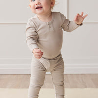 Organic Cotton Modal Long Sleeve Bodysuit - Milford Childrens Bodysuit from Jamie Kay USA