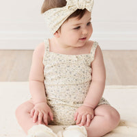 Organic Cotton Bridget Singlet Bodysuit - Dainty Egret Blues Childrens Bodysuit from Jamie Kay USA