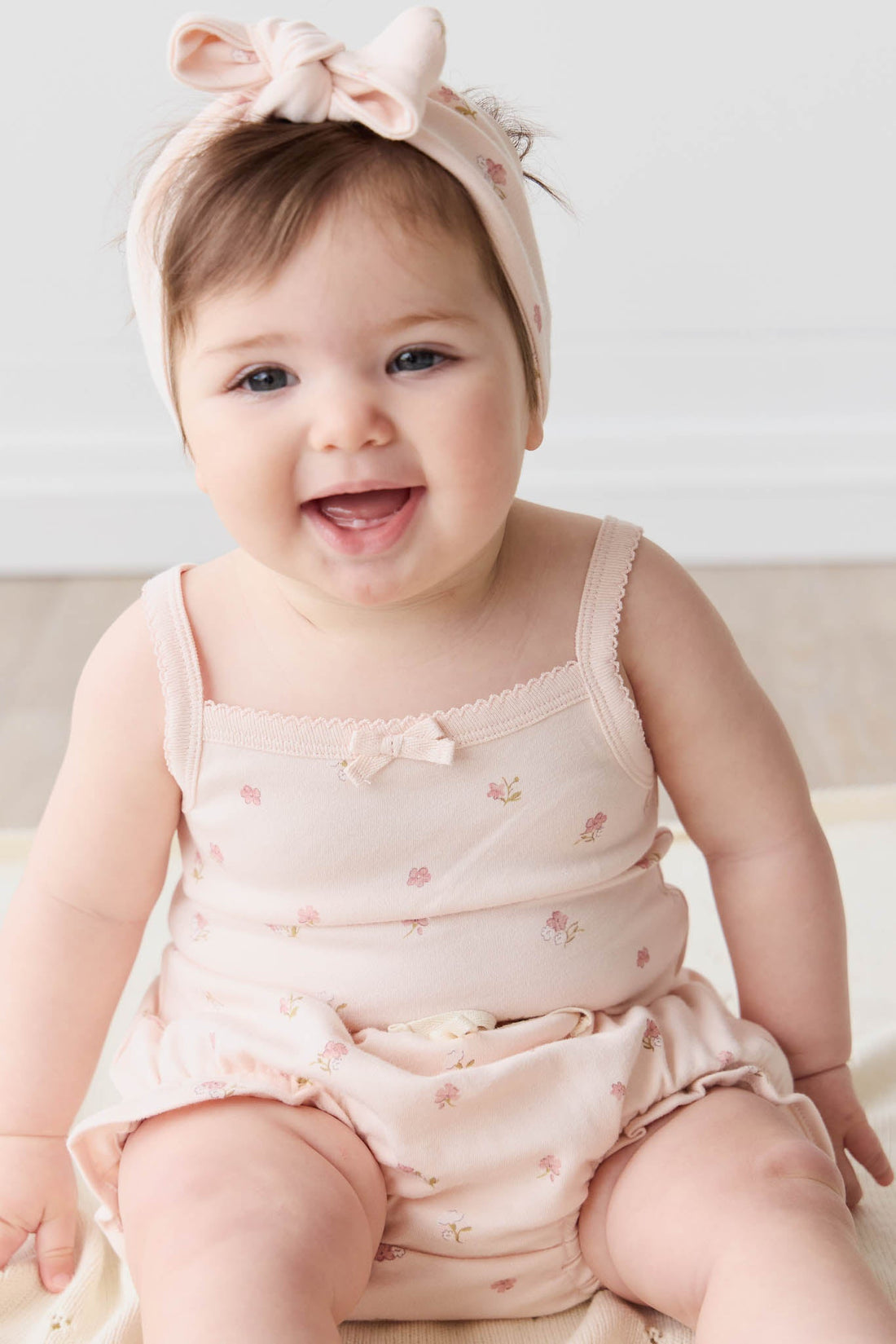 Organic Cotton Bridget Singlet Bodysuit - Meredith Morganite Childrens Bodysuit from Jamie Kay USA