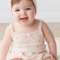 Organic Cotton Bridget Singlet Bodysuit - Meredith Morganite Childrens Bodysuit from Jamie Kay USA