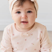 Organic Cotton Long Sleeve Bodysuit - Meredith Morganite Childrens Bodysuit from Jamie Kay USA