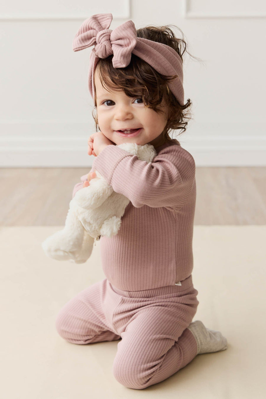 Organic Cotton Modal Everyday Legging - Mauve Shadow Childrens Legging from Jamie Kay USA