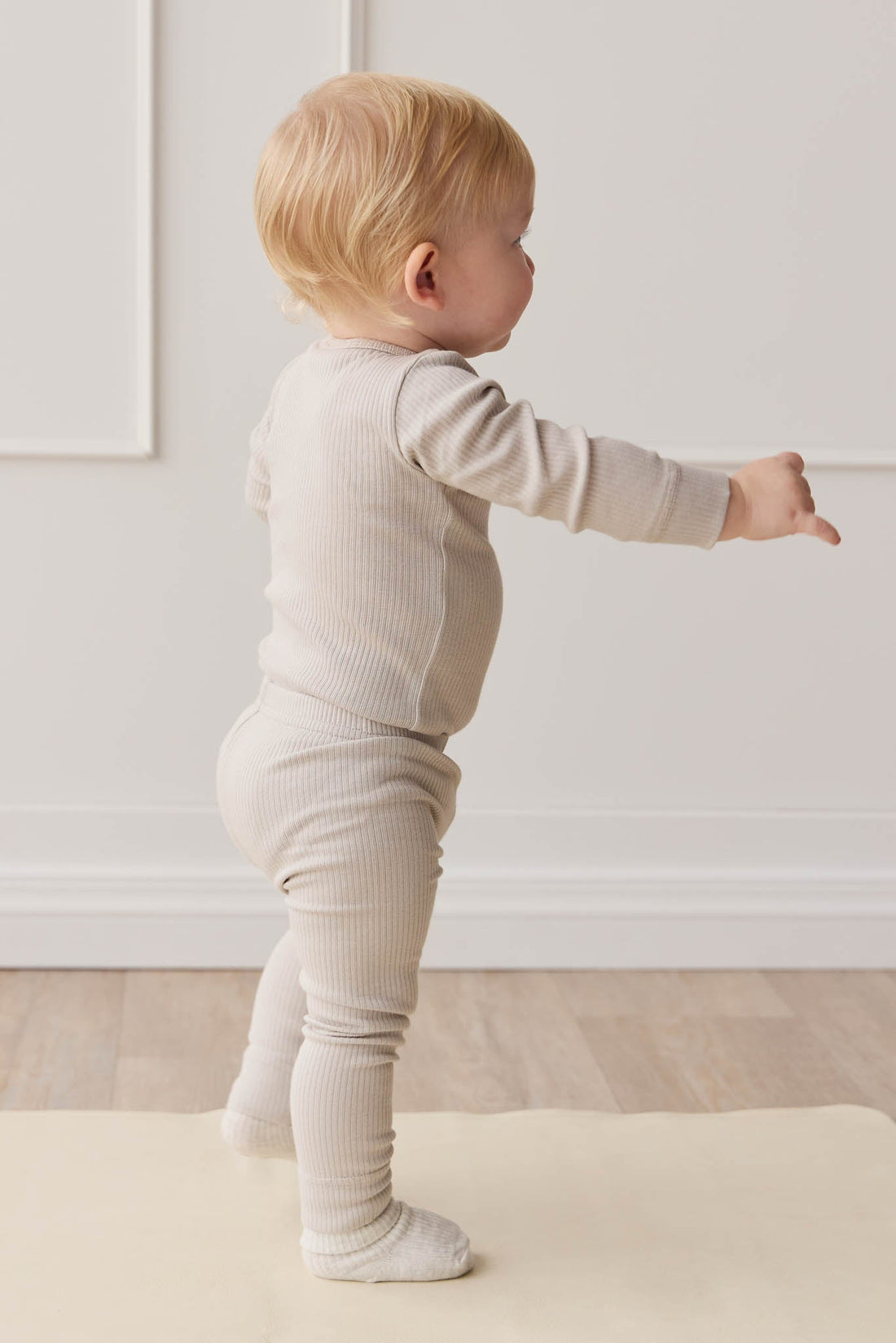 Organic Cotton Modal Long Sleeve Bodysuit - Milford Childrens Bodysuit from Jamie Kay USA