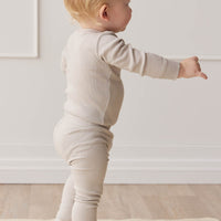 Organic Cotton Modal Long Sleeve Bodysuit - Milford Childrens Bodysuit from Jamie Kay USA