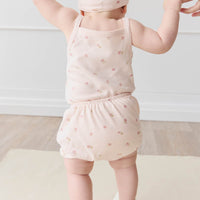 Organic Cotton Bridget Singlet Bodysuit - Meredith Morganite Childrens Bodysuit from Jamie Kay USA