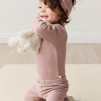 Organic Cotton Modal Everyday Legging - Mauve Shadow Childrens Legging from Jamie Kay USA