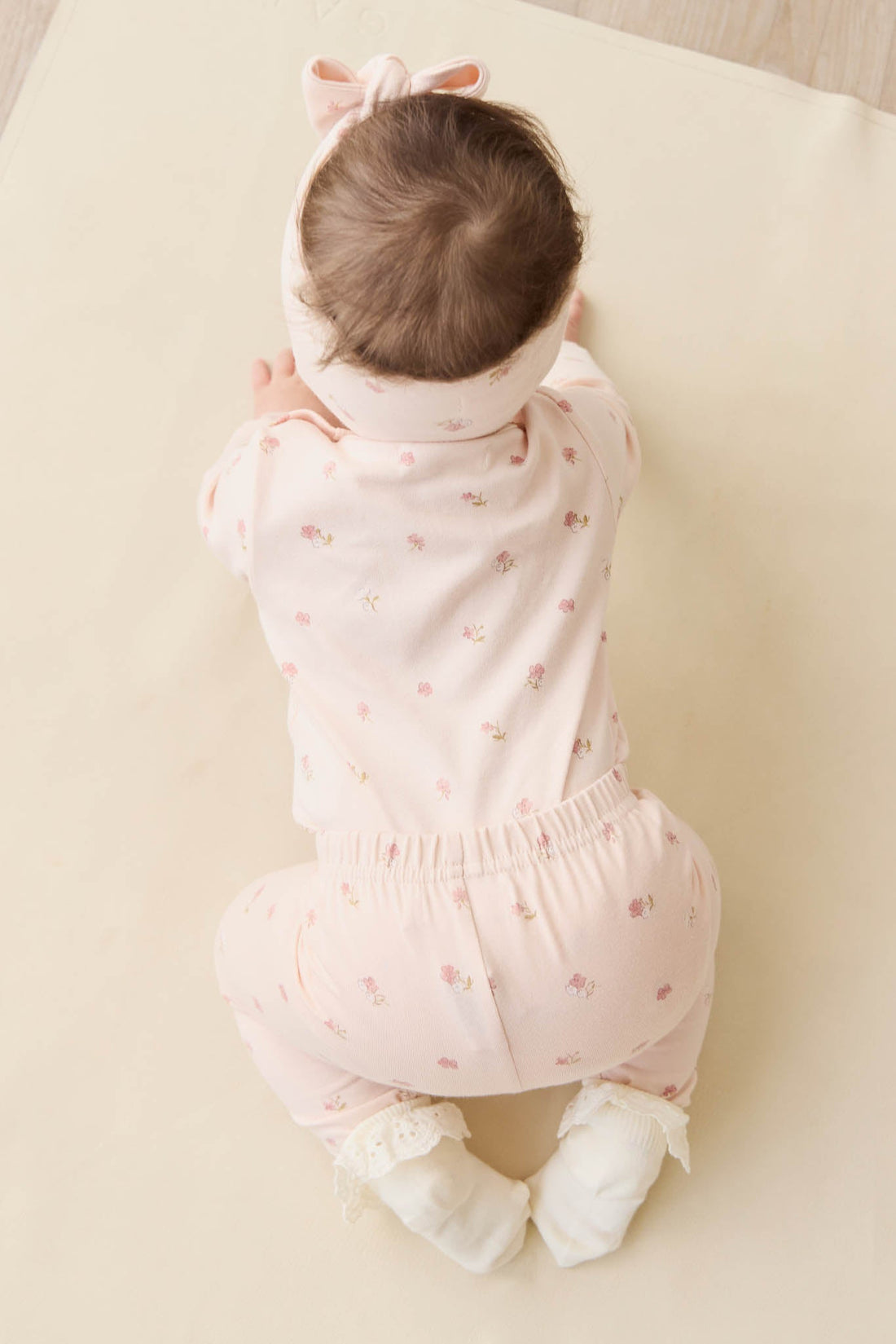 Organic Cotton Long Sleeve Bodysuit - Meredith Morganite Childrens Bodysuit from Jamie Kay USA