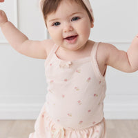 Organic Cotton Bridget Singlet Bodysuit - Meredith Morganite Childrens Bodysuit from Jamie Kay USA