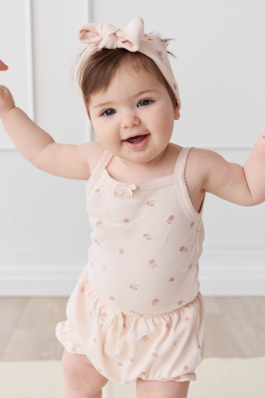 Organic Cotton Bridget Singlet Bodysuit - Meredith Morganite Childrens Bodysuit from Jamie Kay USA