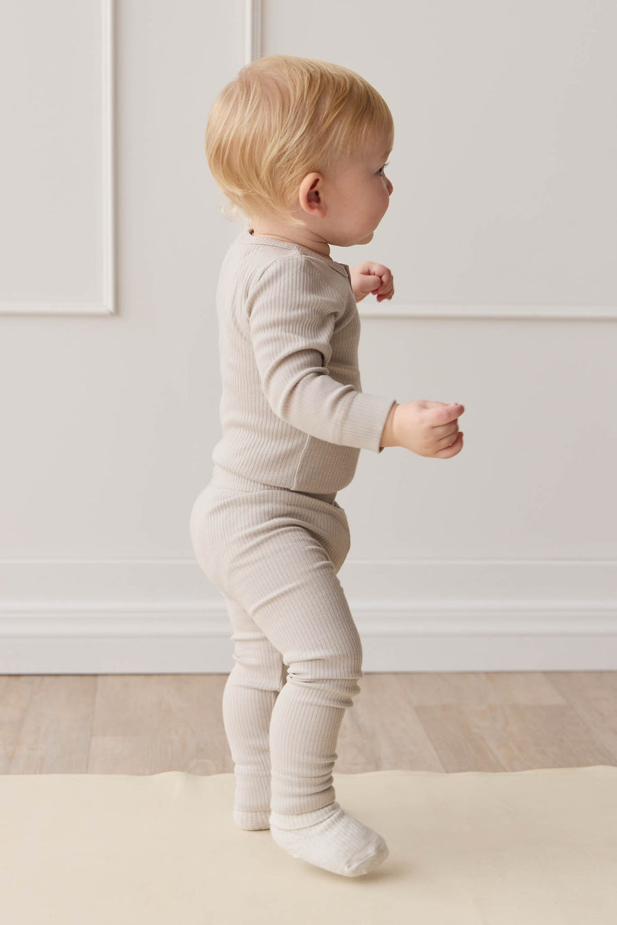 Organic Cotton Modal Long Sleeve Bodysuit - Milford Childrens Bodysuit from Jamie Kay USA