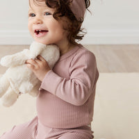 Organic Cotton Modal Everyday Legging - Mauve Shadow Childrens Legging from Jamie Kay USA