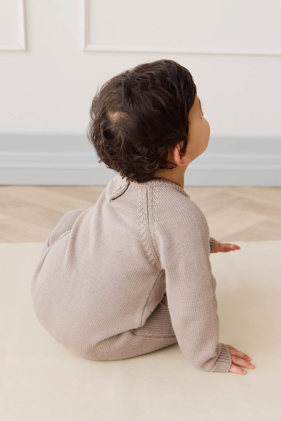 Theo Knit Onepiece - Tweed Sasha Puppy Childrens Onepiece from Jamie Kay USA