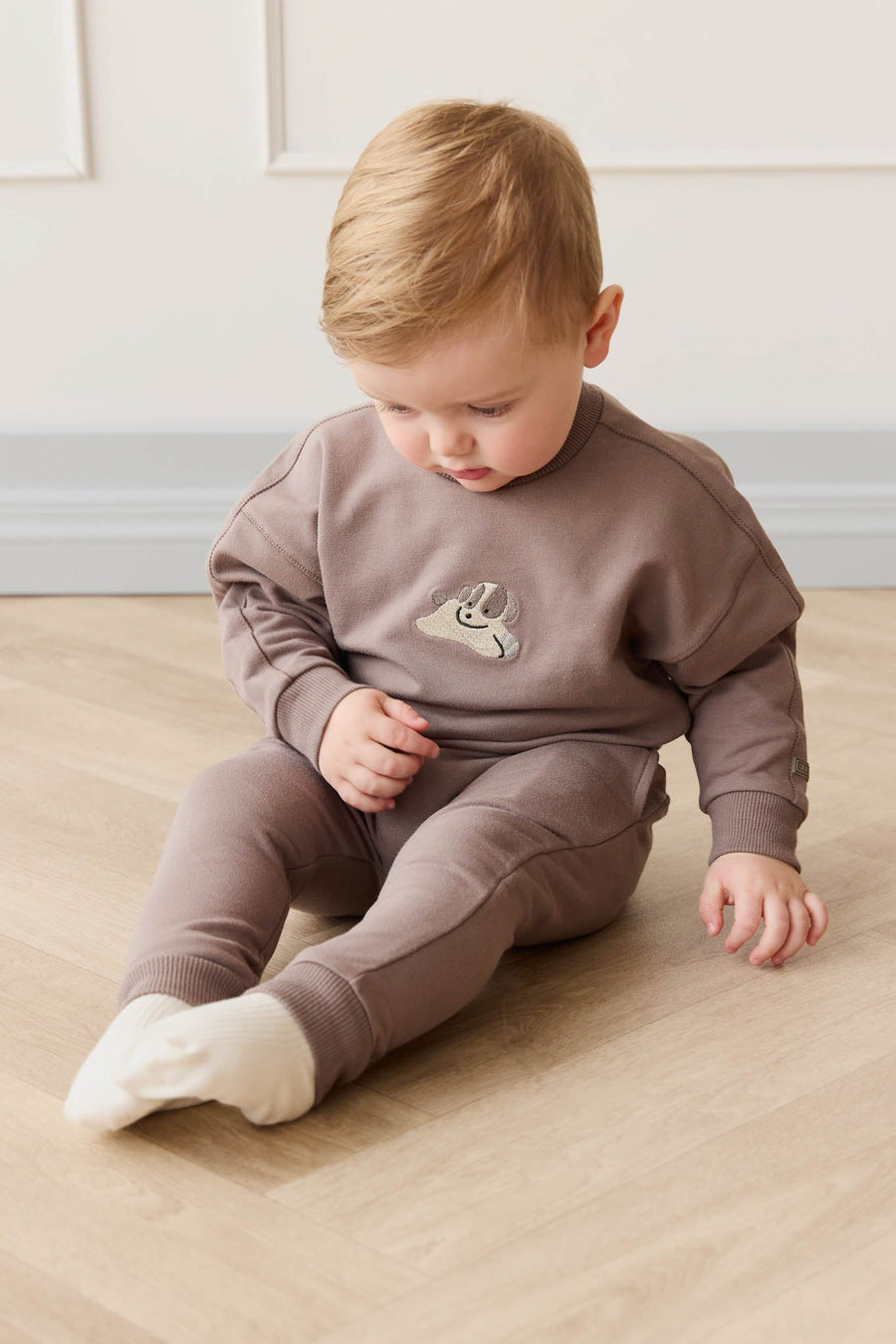 Organic Cotton Morgan Track Pant - Tweed Childrens Pant from Jamie Kay USA